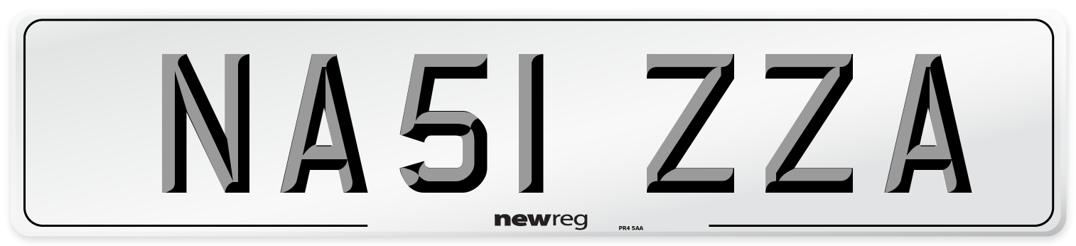NA51 ZZA Number Plate from New Reg